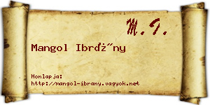 Mangol Ibrány névjegykártya